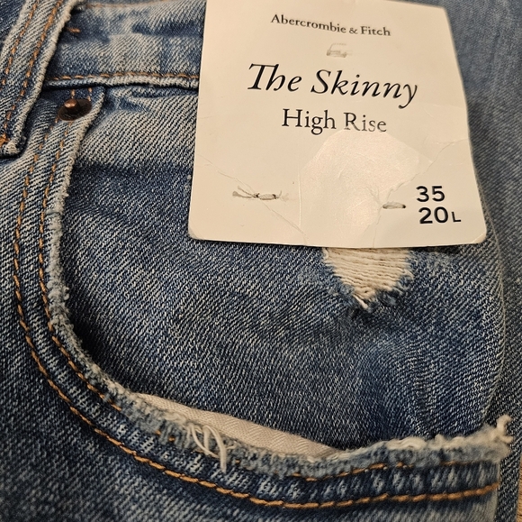 Abercrombie & Fitch The Skinny High Rise Denim Jeans NEW Womens - Picture 5 of 6